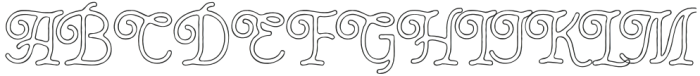 Thourenz Outline Rough otf (400) Font UPPERCASE