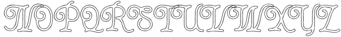 Thourenz Outline Rough otf (400) Font UPPERCASE