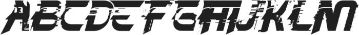 Thrives Glitch Italic otf (400) Font UPPERCASE