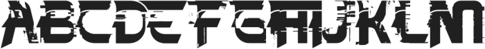 Thrives Glitch Regular otf (400) Font UPPERCASE