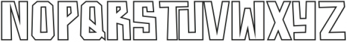 Throostle Outline otf (400) Font LOWERCASE