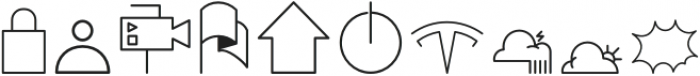 Thyga Icons Dingbats Regular otf (400) Font OTHER CHARS