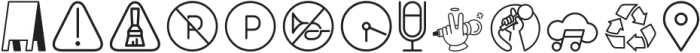 Thyga Icons Dingbats Regular otf (400) Font UPPERCASE
