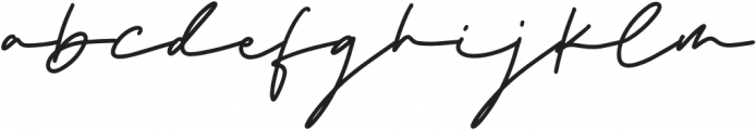 the Strong Signature otf (400) Font LOWERCASE
