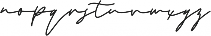 the Strong Signature otf (400) Font LOWERCASE
