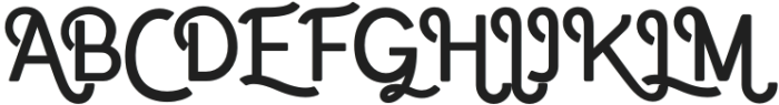 the zaddick Regular otf (400) Font UPPERCASE