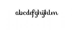The Sweetheart.otf Font LOWERCASE