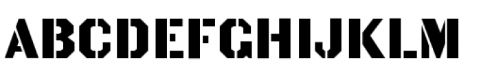 The Becker Gothics Stencil Font LOWERCASE