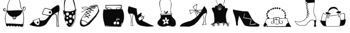 The Justine Collection Just Shoes and Purses Font LOWERCASE