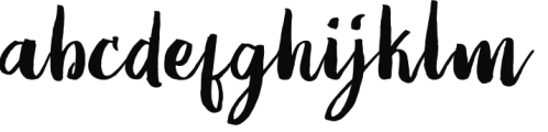 The Overleys Brush Font LOWERCASE