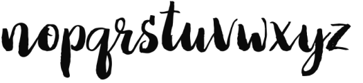 The Overleys Brush Font LOWERCASE