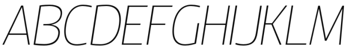 Thrifty Thin Italic Font UPPERCASE