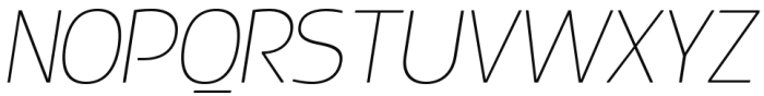 Thrifty Thin Italic Font UPPERCASE