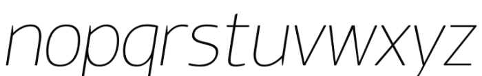 Thrifty Thin Italic Font LOWERCASE