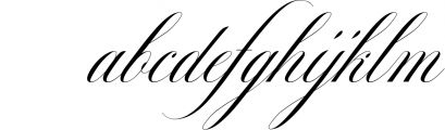 The Mozart Script 10 Font LOWERCASE
