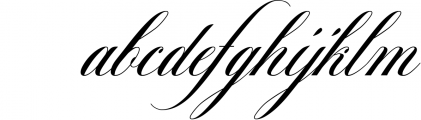The Mozart Script 11 Font LOWERCASE
