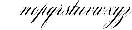 The Mozart Script 12 Font LOWERCASE