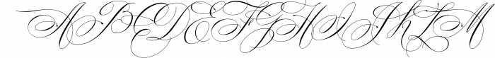 The Mozart Script 18 Font UPPERCASE