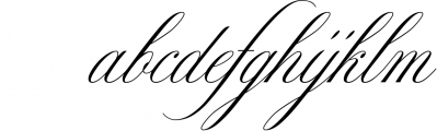 The Mozart Script 18 Font LOWERCASE