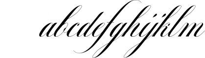 The Mozart Script Font LOWERCASE