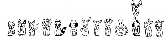 The Whole Zoo - Marker Font & Animal Dingbat Duo 1 Font UPPERCASE