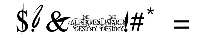 THE ALISTAREN BETA Font OTHER CHARS