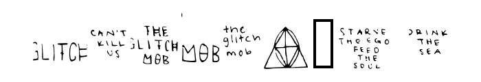 THE GLITCH MOB Medium Font OTHER CHARS
