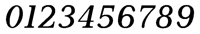 THE ITALIC FONT Font OTHER CHARS
