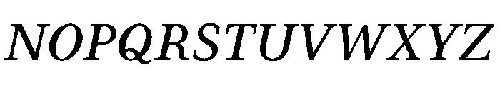 THE ITALIC FONT Font UPPERCASE