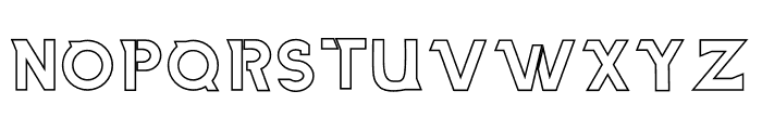 THIAGA Outline Font LOWERCASE