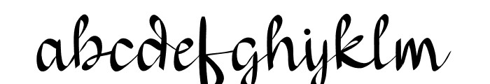 THIAGA Script Font LOWERCASE