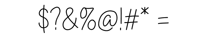 THIN NIGHT Font OTHER CHARS