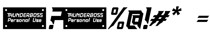 THUNDERBOSS - Personal Use Italic Font OTHER CHARS