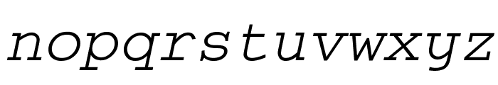 Thabit-Oblique Oblique Font LOWERCASE