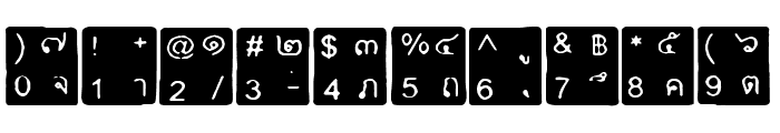 Thai Keyboard Font OTHER CHARS