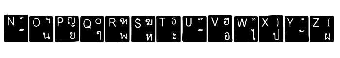 Thai Keyboard Font LOWERCASE