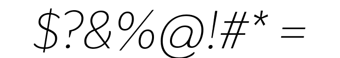 Thasadith Italic Font OTHER CHARS