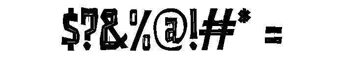 The Bandit and the Lone Rider Font OTHER CHARS