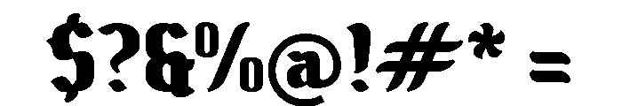 The Black Knight ikiiko.com Font OTHER CHARS