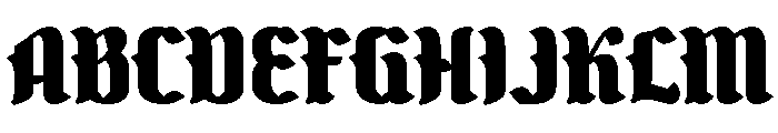 The Black Knight ikiiko.com Font UPPERCASE
