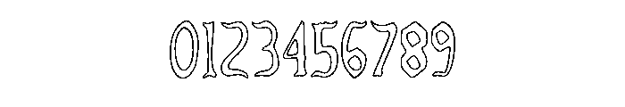 The Black War Outline Font OTHER CHARS