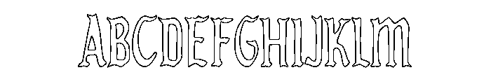 The Black War Outline FONT