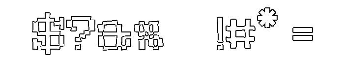 The Bully Hotel Outline Font OTHER CHARS