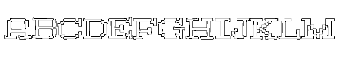 The Bully Hotel Outline Font UPPERCASE