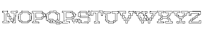 The Bully Hotel Outline Font UPPERCASE