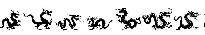 The Chinese Dragon of South ST Font UPPERCASE