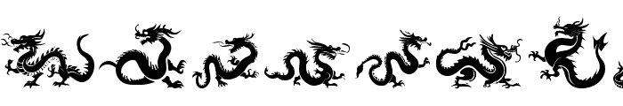 The Chinese Dragon of South ST Font UPPERCASE