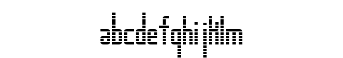The Distance Lcd Regular Font LOWERCASE