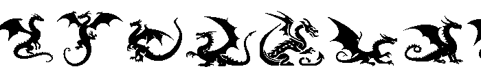 The Dragon Ding ST Font LOWERCASE