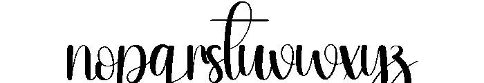 The Easter Font LOWERCASE